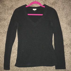 long sleeve V neck - Grey - M